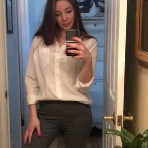 Jcrew White Button Down Collared Shirt